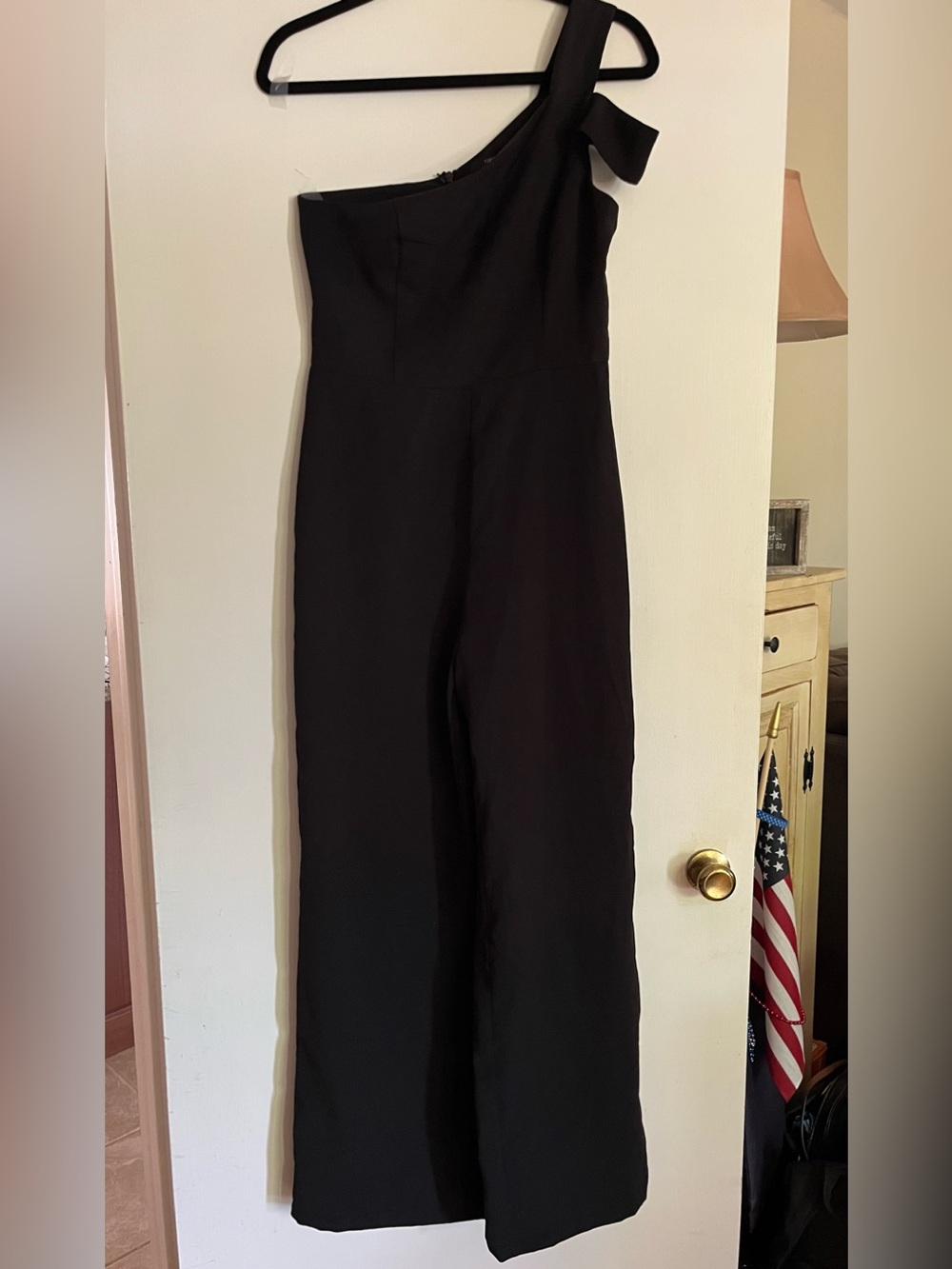 Forever 21 Black One-Shoulder Wide-Leg Jumpsuit 🔥
